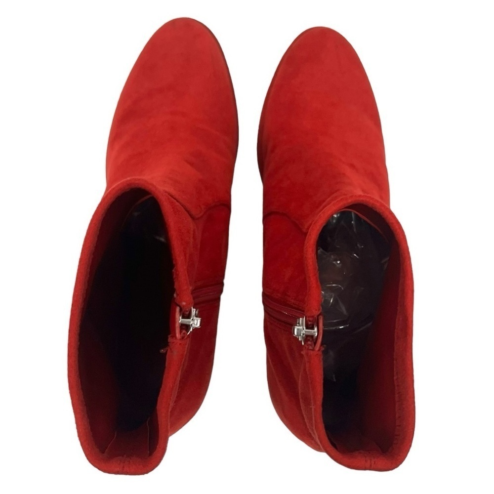 Marc Fisher Lizzy Red Microsuede Block Heel Casua… - image 8